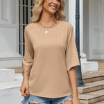 Zeagoo Oversized Loose Fit Short Sleeve Striped Tops