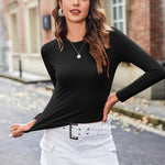 Zeagoo Women's Basic T-Shirt Long Sleeve Y2K Crop Tops (DE Only)