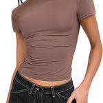 Zeagoo Women's T-Shirt Crew Neck Short Sleeve Crop Tops (DE Only)