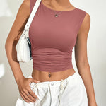 Zeagoo Going Out Tops Slim Fit Sleeveless Crop Tank Tops