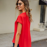 Zeagoo Women's Blouses Elegant Chiffon T-Shirt (DE Only)