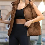 Zeagoo Women Puffer Vest Winter Warm Zip Up Padded Outerwear