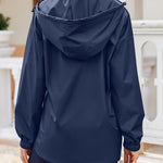 Zeagoo Rain Jacket Women Lightweight Waterproof Hooded Zip Raincoat