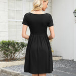 Zeagoo Summer Dress Women's Dresses Short Sleeve Dress (DE Only)