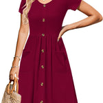 Zeagoo Summer Dress Women's Short Sleeve Dresses (DE Only)