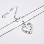 Paw and Heart Necklace with Infinity Charm