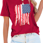 Zeagoo Flag Shirts Short Sleeve Patriotic Shirt 4th of July Tee