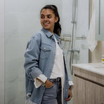 Zeagoo Jean Jackets Ripped Stretchy Denim Jean Jacket