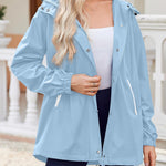 Zeagoo Rain Jacket Women Lightweight Waterproof Hooded Zip Raincoat