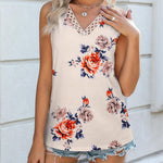 Zeagoo Women V Neck Lace Tank Tops