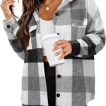Zeagoo Women's Checked Shirt-Jacket