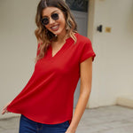 Zeagoo Women's Blouses Elegant Chiffon T-Shirt (DE Only)