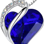 Infinity Heart Sapphire Necklace