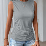 Zeagoo Ruched Tank Tops Dressy Casual Shirts