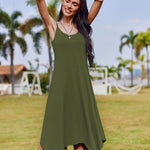 Zeagoo Women Midi Dress Bohemian Beach Cover Up Dress