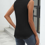 Zeagoo Sleeveless Button Down Shirts V Neck Solid Tank Tops