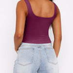 Zeagoo Square Neck Sleeveless Crop Tops