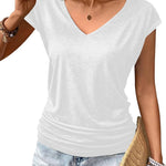 Zeagoo Tank Top Women's Elegant Pleated Tops (DE Only)