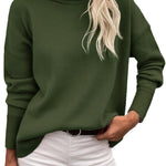 Zeagoo Pullover Women's Turtleneck Elegant Long Sleeve Jumper