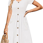 Zeagoo Summer Dress Women's Short Sleeve Dresses (DE Only)