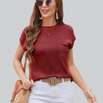 Zeagoo Sleeveless Cape Sleeve Knit Ribbed Tank Tops