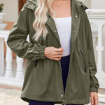 Zeagoo Rain Jacket Women Lightweight Waterproof Hooded Zip Raincoat