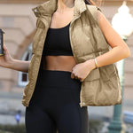 Zeagoo Women Puffer Vest Winter Warm Zip Up Padded Outerwear