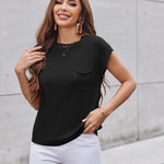 Zeagoo Sleeveless Cape Sleeve Knit Ribbed Tank Tops