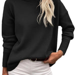 Zeagoo Pullover Women's Turtleneck Elegant Long Sleeve Jumper