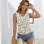 Zeagoo Tank Tops V Neck Casual Side Ruched Drawstring Shirts