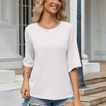 Zeagoo Oversized Loose Fit Short Sleeve Striped Tops