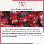 Buddha Stones Handmade Cinnabar Om Mani Padme Hum Heart Sutra Blessing Braided Bracelet