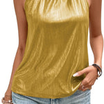 Zeagoo Glitter Tops Women's Halterneck Party Sequin Top (DE Only)