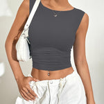 Zeagoo Going Out Tops Slim Fit Sleeveless Crop Tank Tops