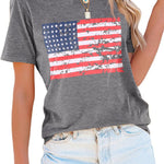 Zeagoo Flag Shirts Short Sleeve Patriotic Shirt 4th of July Tee