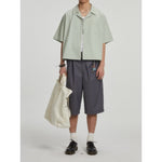 Boxy-fit Cotton Utility Short-sleeve Cotton Shirt