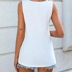 Zeagoo Women V Neck Lace Tank Tops