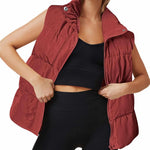 Zeagoo Women Puffer Vest Winter Warm Zip Up Padded Outerwear