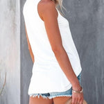 Zeagoo Floral Print Sleeveless T Shirts Loose Fit Summer Tunic Blouse