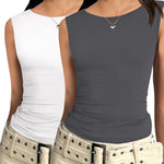 Zeagoo Going Out Tops Slim Fit Sleeveless Crop Tank Tops