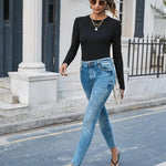 Zeagoo Women Long Sleeve T Shirts Crewneck Basic Knit Tops