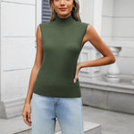 Zeagoo Women's 2024 Mock Turtle Neck Sweater Vest