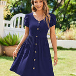 Zeagoo Summer Dress Women's Short Sleeve Dresses (DE Only)