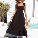 Zeagoo Maxi Dress with Pockets Spaghetti Strap Sundress