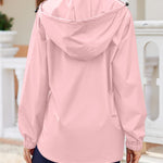 Zeagoo Rain Jacket Women Lightweight Waterproof Hooded Zip Raincoat