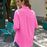 Zeagoo Linen Button Down Shirts  Long Sleeve Cotton Gauze Tops