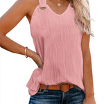 Zeagoo Women Summer Tops Cute Tank Tops V Neck 2024 Trendy Fashion Sleeveless Shirts