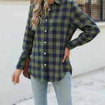 Zeagoo Flannel Shirt Women Button Down Long Sleeve Plaid Shirts