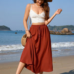 Zeagoo Skirt Long Elegant Skirts High Waist Maxi Skirt (DE Only)