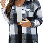 Zeagoo Women's Checked Shirt-Jacket
